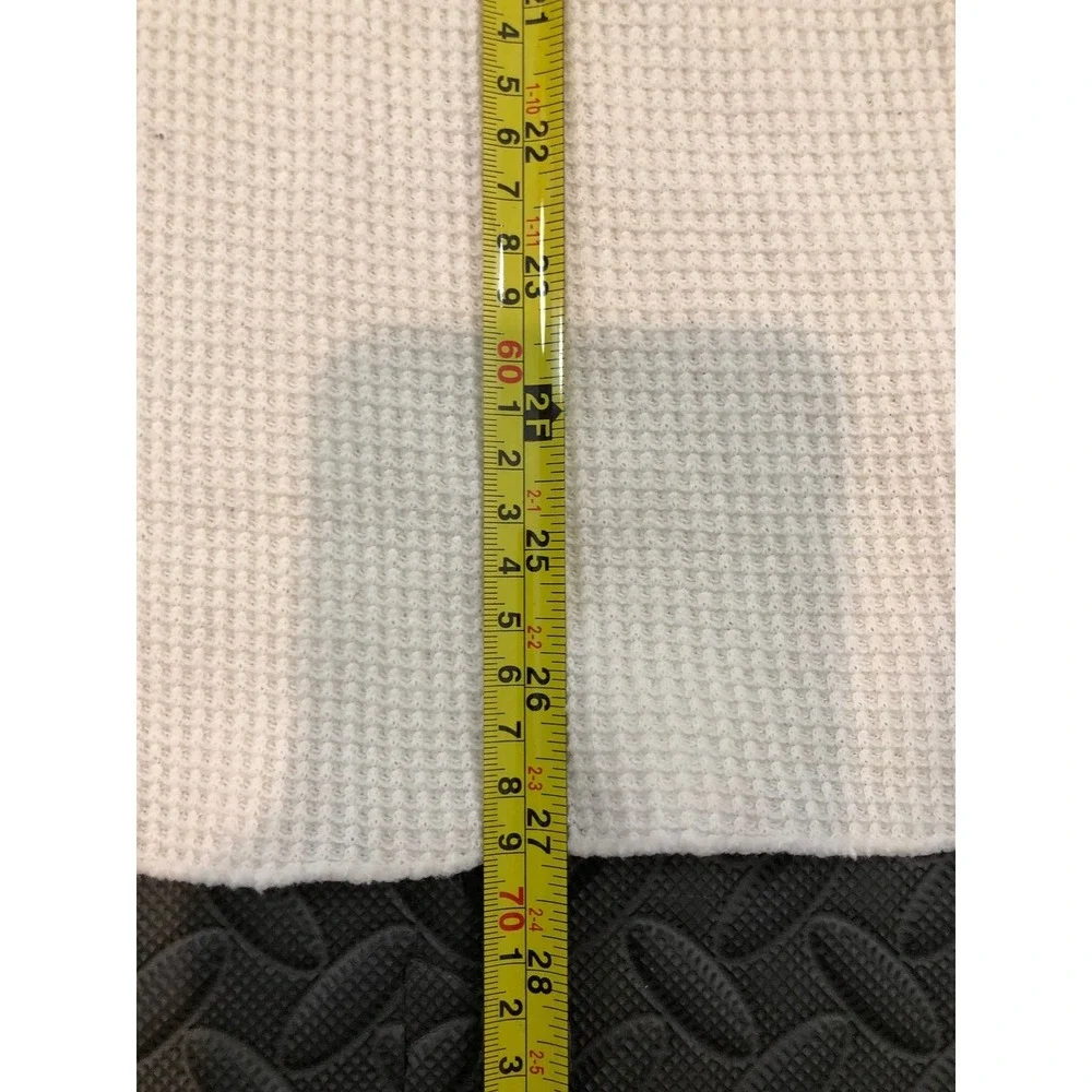 J.E. Morgan Long Johns Shirt Mens XL White Thermal Waffle Knit Made in USA 80s